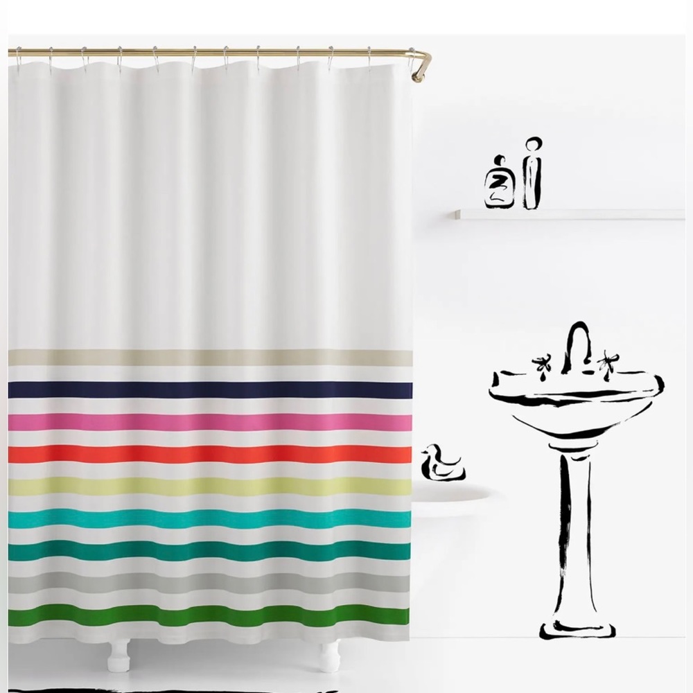 Kate Spade “Candy Stripe” shower curtain